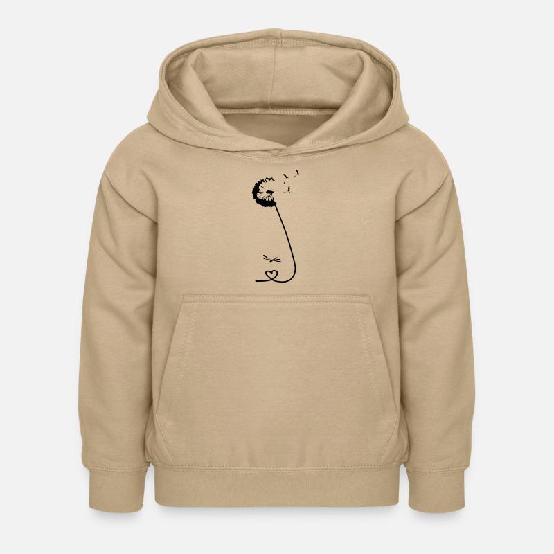 Pusteblume + Libelle - Kinder Hoodie - Sand