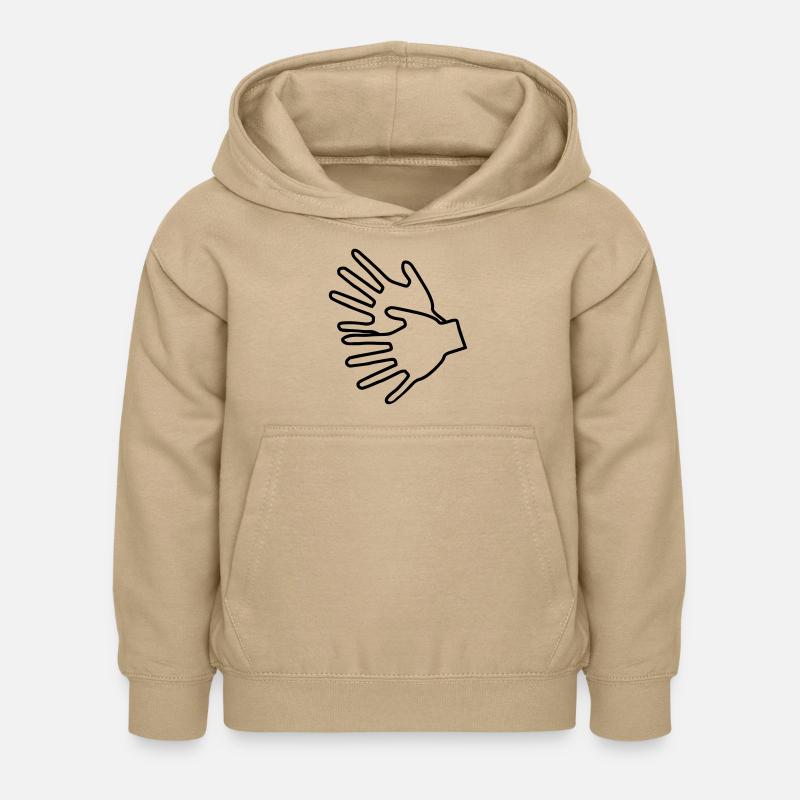 langage par gestes - Sweat à capuche Enfant - jaune sable
