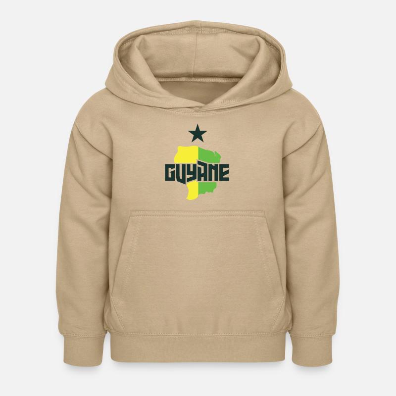 Guyane Logo - Sweat à capuche Enfant - jaune sable