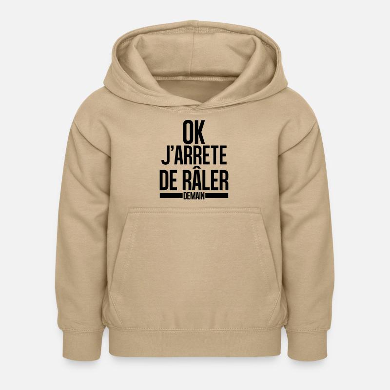 ok j''arrête de râler - Sweat à capuche Enfant - jaune sable
