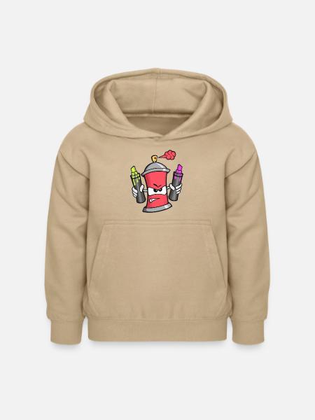 Graffiti Spray Can (red) - Kinder Hoodie - Sand