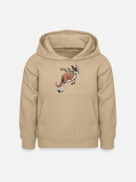 Stylish Kangaroo - Kinder Hoodie - Sand