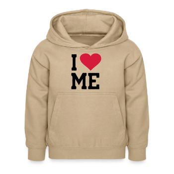 I Love me - Kinder Hoodie - Sand - Vorne - AI Model Kid Female (0cm)