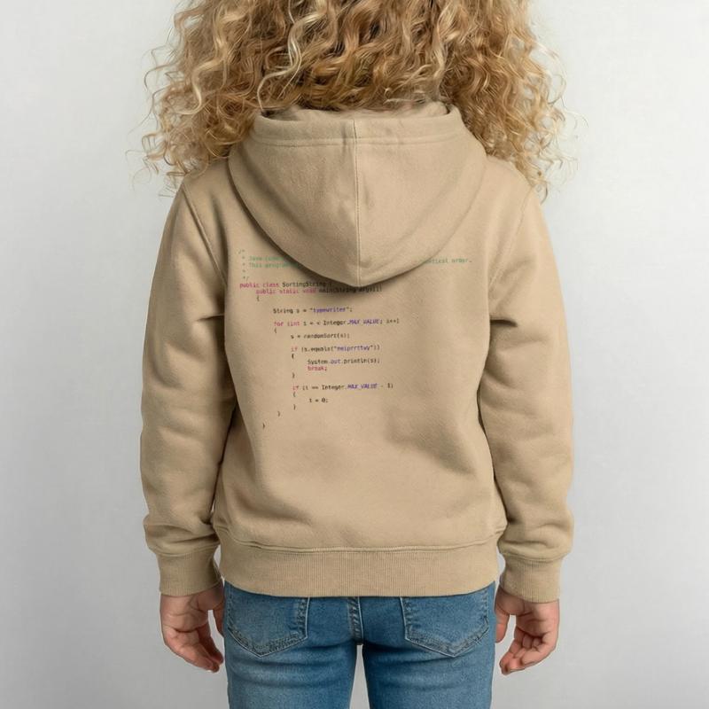 lustiger Java Code zum Sortieren Kinder Hoodie