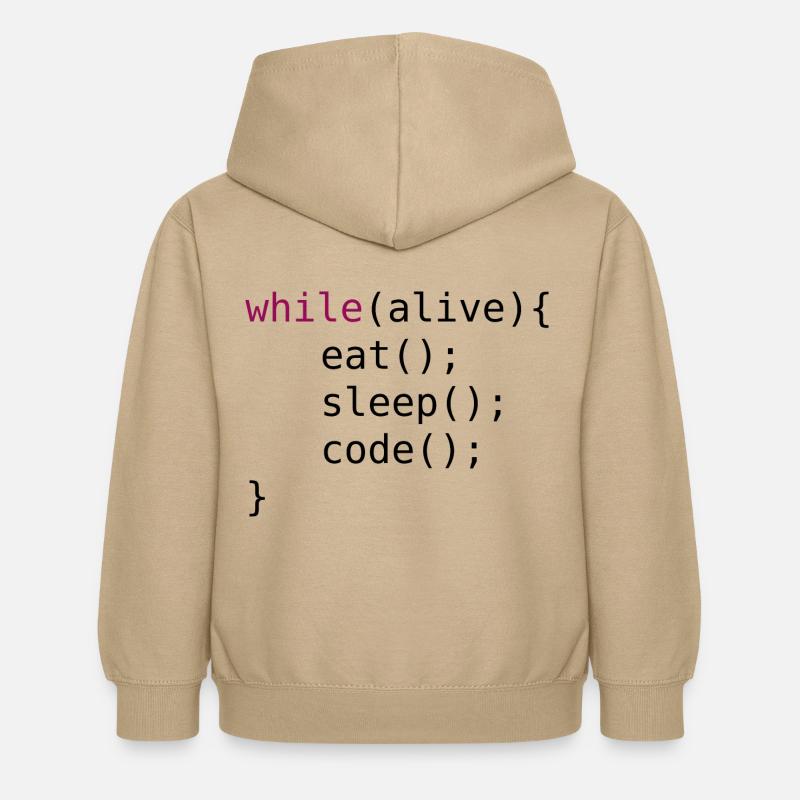 Funny code source code - Kids Hoodie - sand