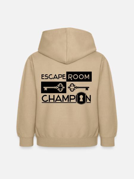 Escape Room Champion (schwarz) - Kinder Hoodie - Sand