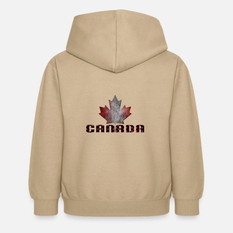 Canada maple leaf - Canada maple leaf - Kids Hoodie - sand