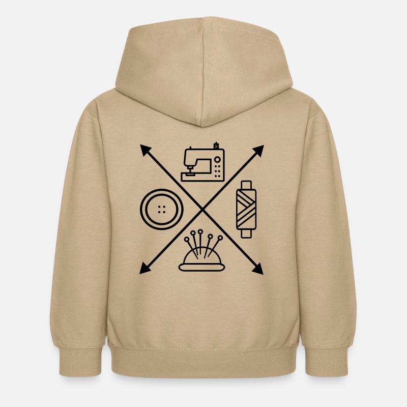 couture - Sweat à capuche Enfant - jaune sable