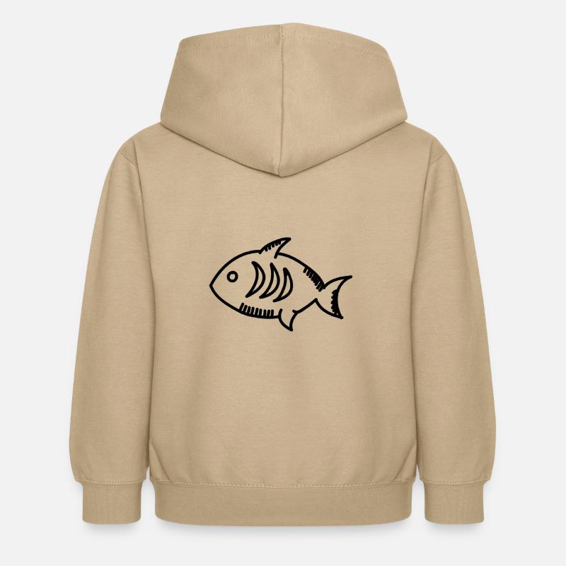 Poisson - Sweat à capuche Enfant - jaune sable