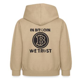 Bitcoins - Kids Hoodie - sand - Back - AI Model Kid Female (0cm)