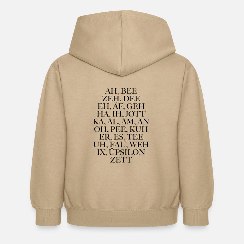Das abc - Kinder Hoodie - Sand