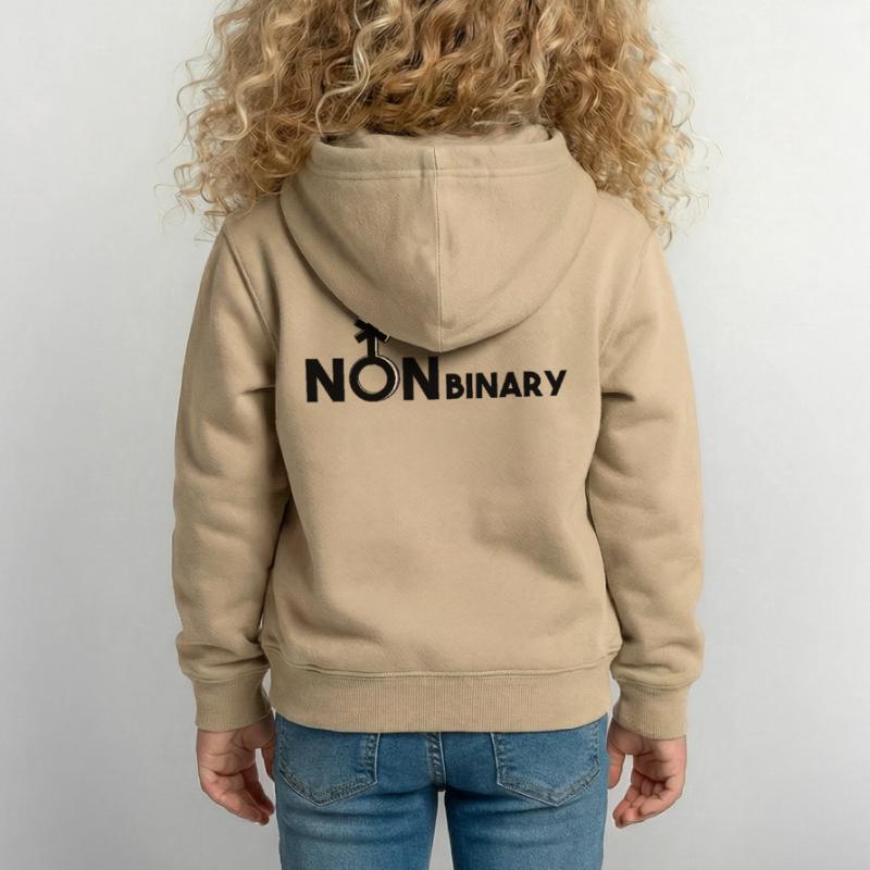 Nonbinary nonbinary nonbinary symbol multi-driving Kids Hoodie