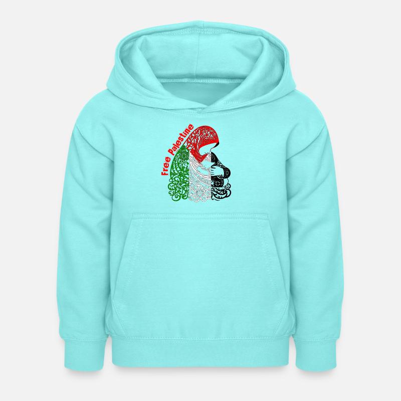 Palestine libre - Sweat à capuche Enfant - menthe poivrée
