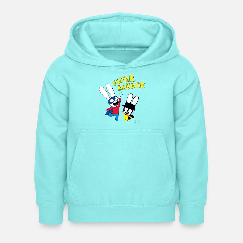 Simon Super Bunny Super Frères - Sweat à capuche Enfant - menthe poivrée