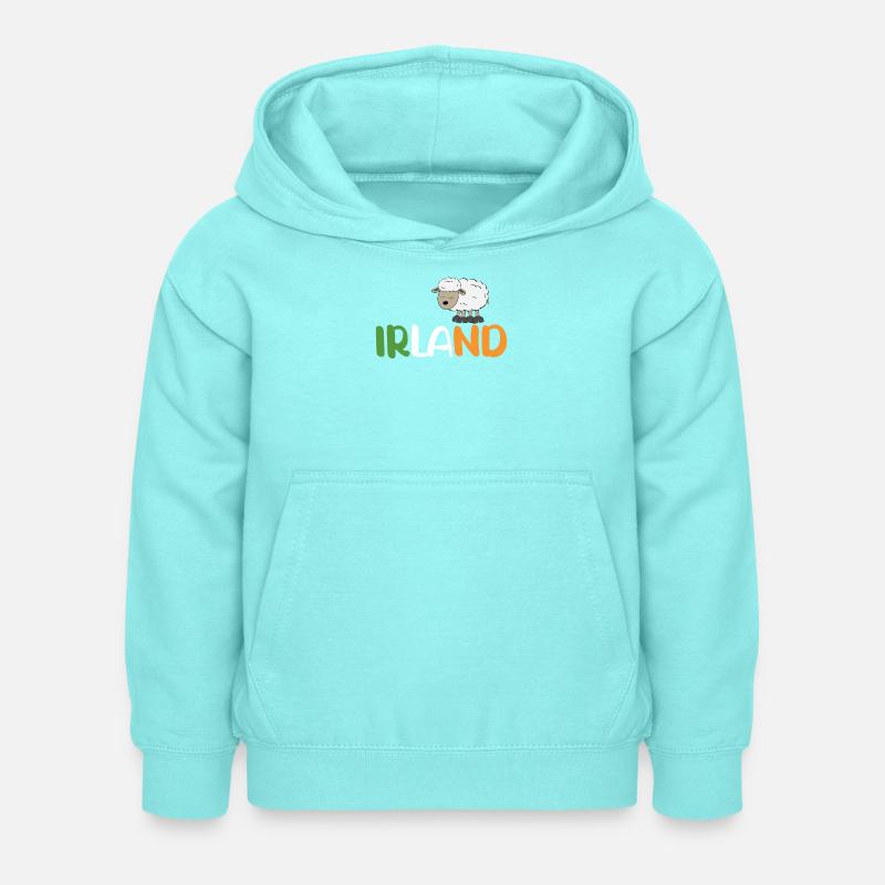 Moutons d’Irlande - Sweat à capuche Enfant - menthe poivrée
