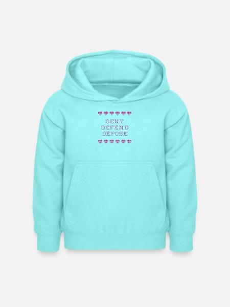 Deny Defend Depose - Kinder Hoodie - Pfefferminze