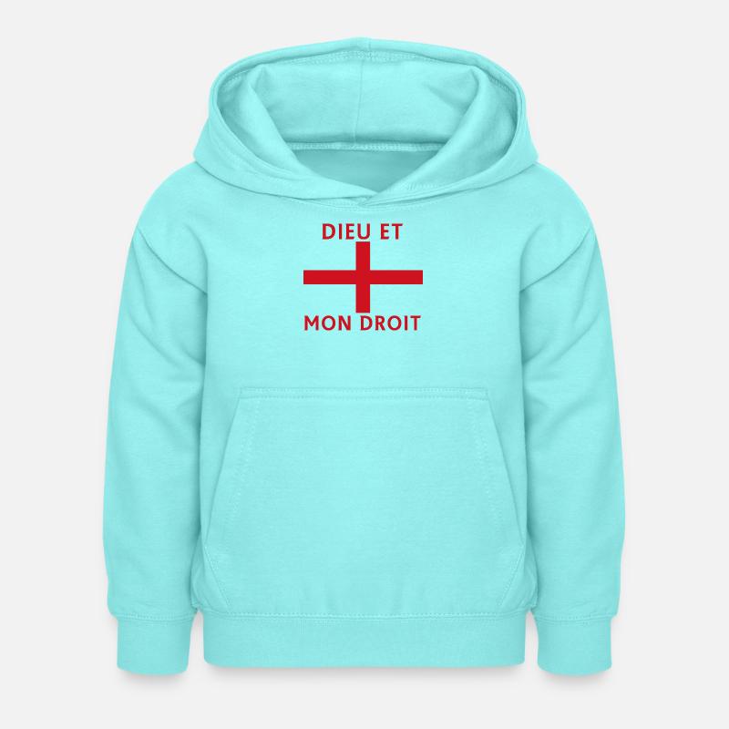 Voix croisée avec drapeau français - Sweat à capuche Enfant - menthe poivrée