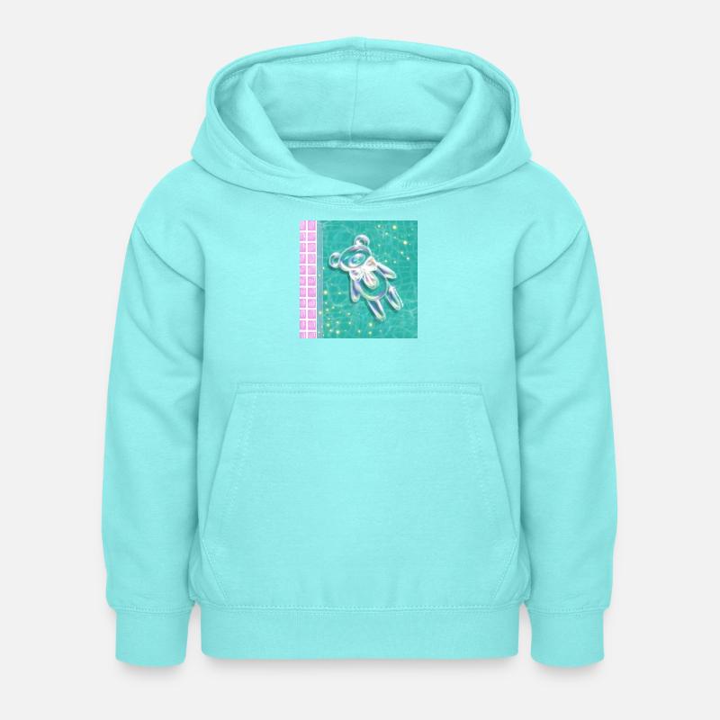 Clean Core Bubble Bear - Kids Hoodie - peppermint