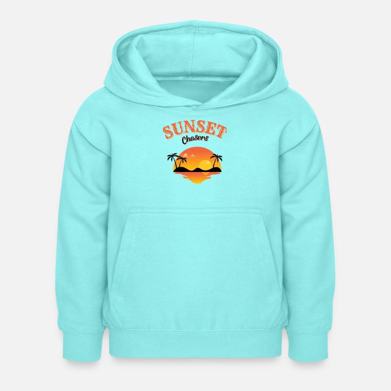 Sunset Chasers Tropical Evening Vibes - Sweat à capuche Enfant - menthe poivrée