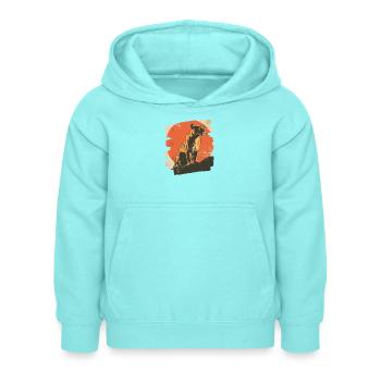 Lion from mountain Retro - Kinder Hoodie - Pfefferminze - Vorne - AI Model Kid Female (0cm)