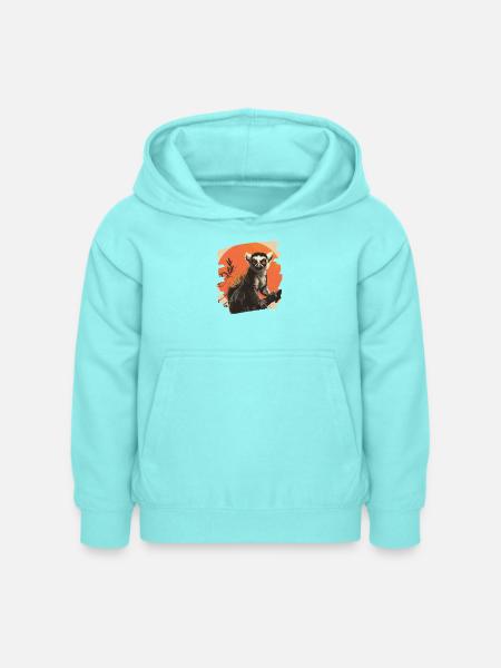 Lemur - Kinder Hoodie - Pfefferminze