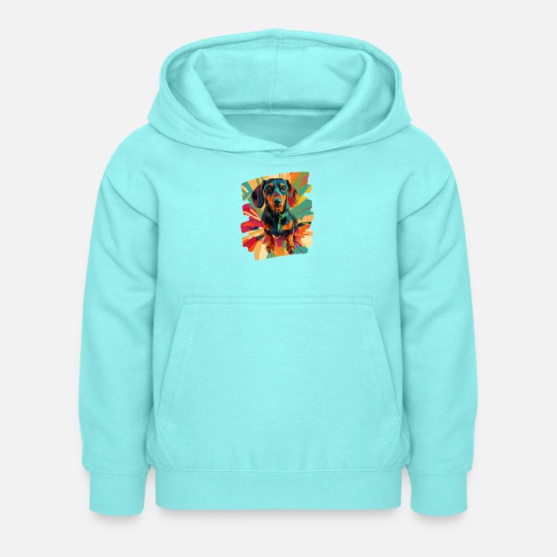Teckel - Sweat à capuche Enfant - menthe poivrée