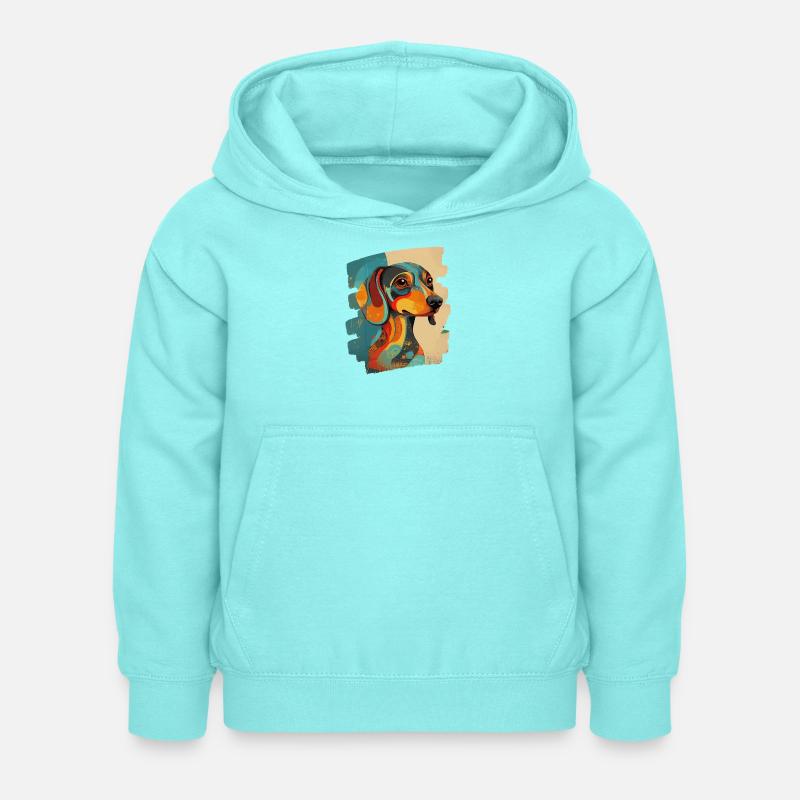 Teckel - Sweat à capuche Enfant - menthe poivrée