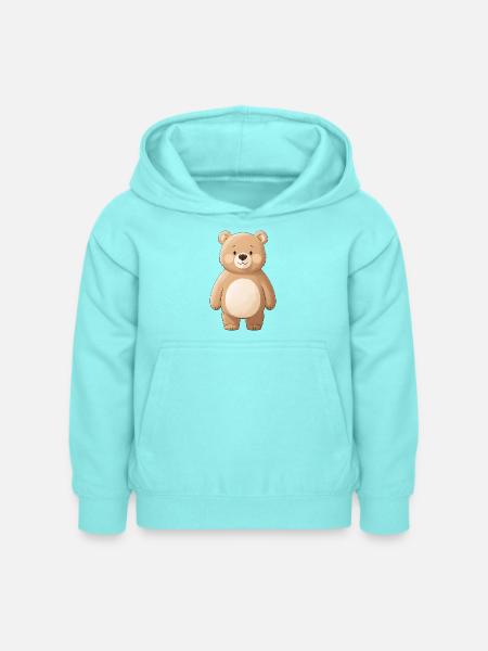 Kuschelbär Trendmotiv - Kinder Hoodie - Pfefferminze