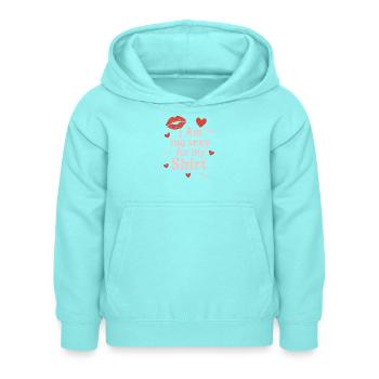 Playful confident emphasis - Kids Hoodie - peppermint - Front - AI Model Kid Female (0cm)