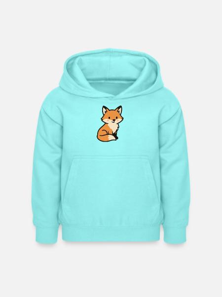 Renard mignon - Sweat à capuche Enfant - menthe poivrée