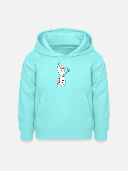 Frozen Schneemann Olaf Mit Slamander - Kinder Hoodie - Pfefferminze