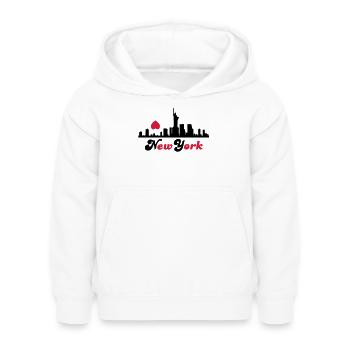 new york - Kinder Hoodie - Weiß - Vorne - AI Model Kid Female (0cm)