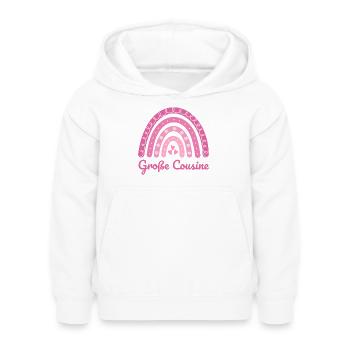 Große Cousine Boho Regenbogen - Kinder Hoodie - Weiß - Vorne - AI Model Kid Female (0cm)