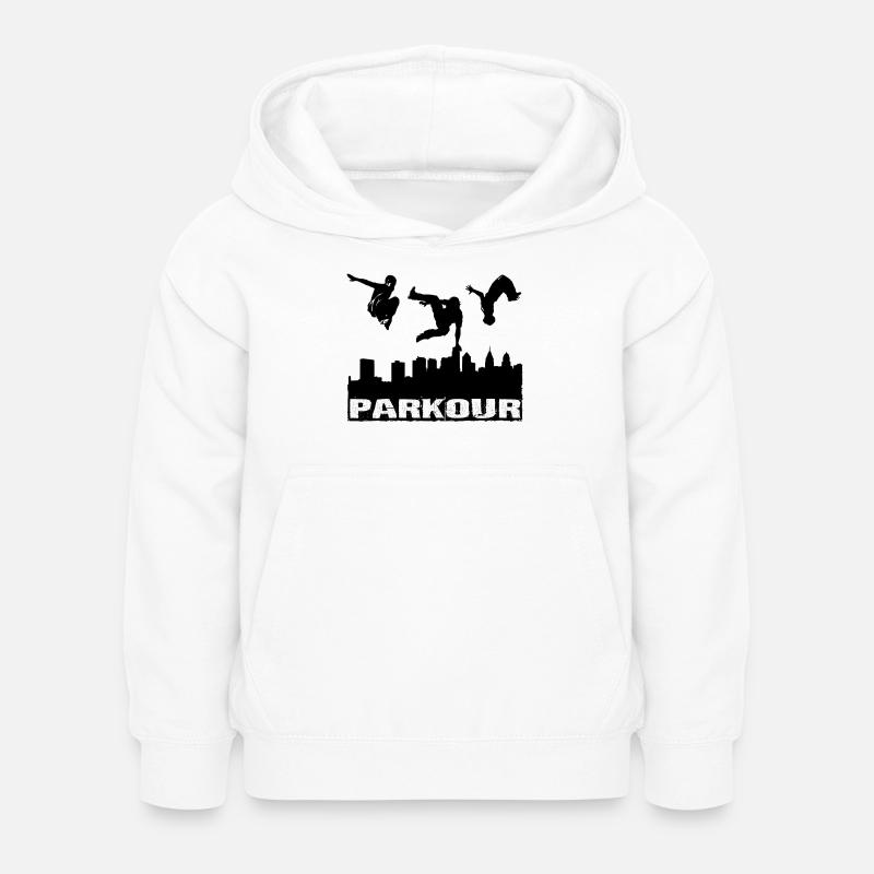 Parkour - Sweat à capuche Enfant - blanc