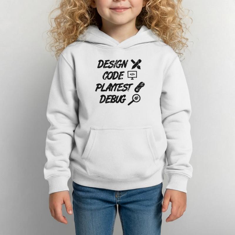 Design Code Playtest Debug Kinder Hoodie