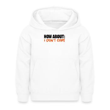Je m’en fous de dire cool, je m’en fous - Sweat à capuche Enfant - blanc - Devant - AI Model Kid Female (0cm)