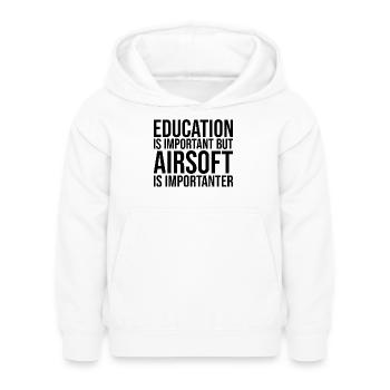 Airsoft - Kids Hoodie - white - Front - AI Model Kid Female (0cm)