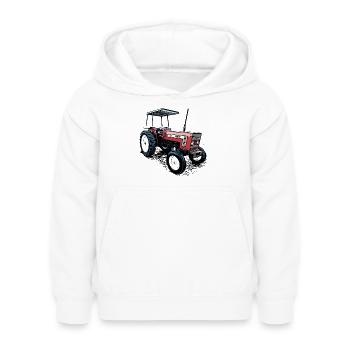 Tracteur 666 - Sweat à capuche Enfant - blanc - Devant - AI Model Kid Female (0cm)
