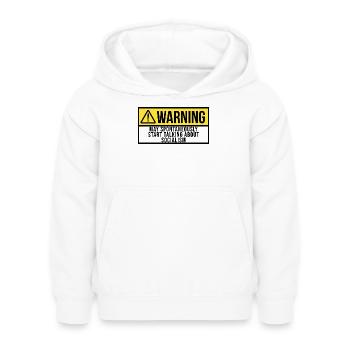 socialisme - Sweat à capuche Enfant - blanc - Devant - AI Model Kid Female (0cm)