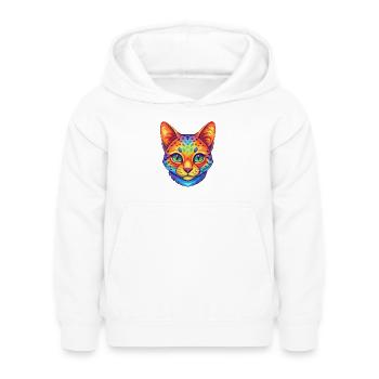 Australian Spotted Mist Cat Breed Cartoon Kawaii A - Kids Hoodie - white - Front - AI Model Kid Female (0cm)