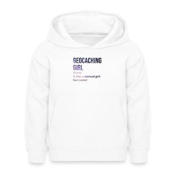 Géocaching - Sweat à capuche Enfant - blanc - Devant - AI Model Kid Female (0cm)