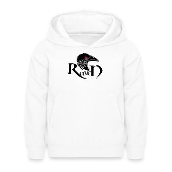 Raven für Reisende - Kinder Hoodie - Weiß - Vorne - AI Model Kid Female (0cm)