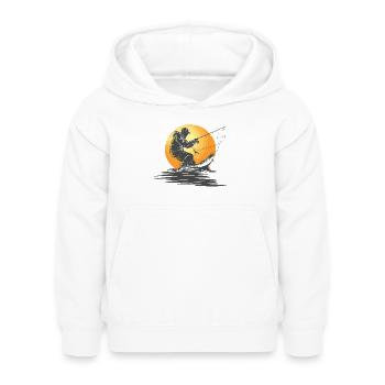 Wędkarstwo - Dziecięca bluza z kapturem - biały - Przód - AI Model Kid Female (0cm)