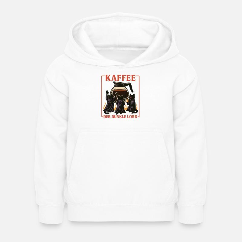 Kaffee Der Dunkle Lord - Kinder Hoodie - Weiß