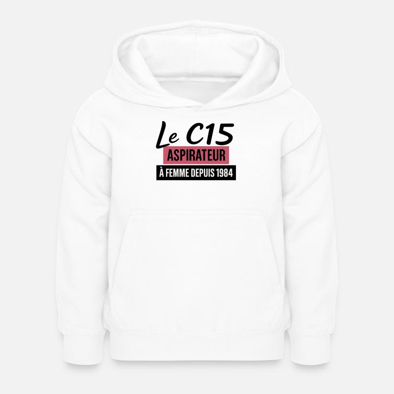 C15 - Sweat à capuche Enfant - blanc