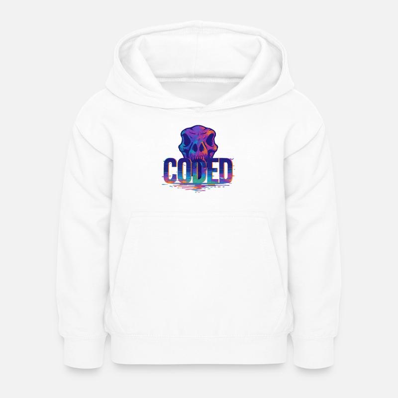 Coded_Dinoarmy - Sweat à capuche Enfant - blanc