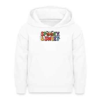 Motif d’Halloween effrayant et doux - Sweat à capuche Enfant - blanc - Devant - AI Model Kid Female (0cm)
