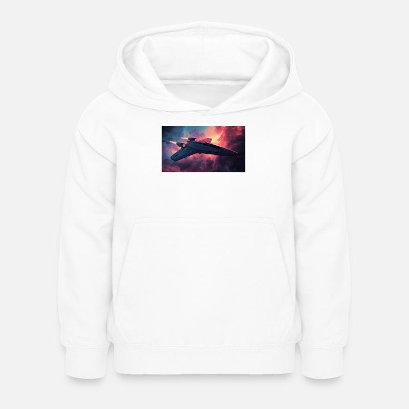 Raumschiff - Kinder Hoodie - Weiß