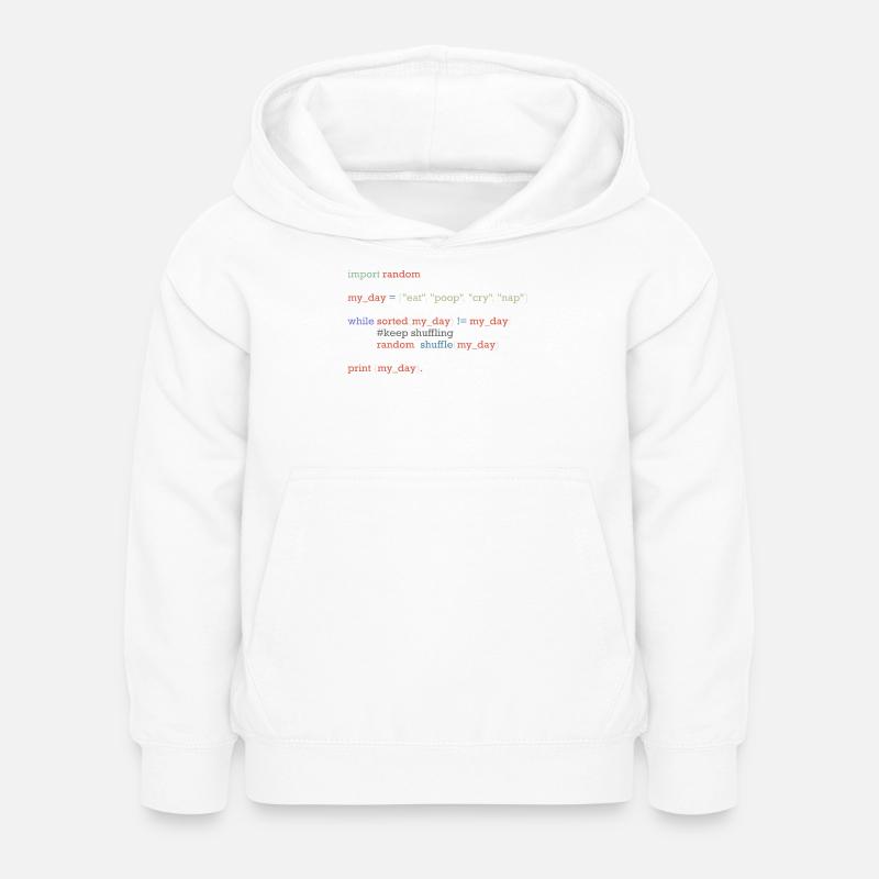 Funny python code about everyday life, baby - Kids Hoodie - white