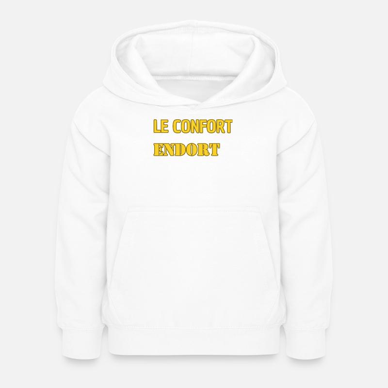 Le confort endort. - Sweat à capuche Enfant - blanc